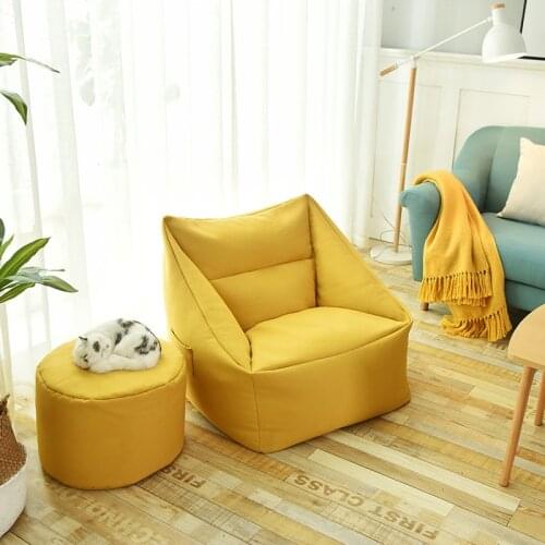 Lazy sofa beanbag Single Fabric minimalism living room sofa tatami bedroom portable detachable bean bag chair totoro bed