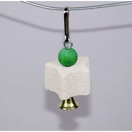 Mineral Teeth Molar Stone Molar Grinding Stone Toys Guinea Pig Hamster Rabbit Dental Care Chew Toys with Bell Hook Pet Toys