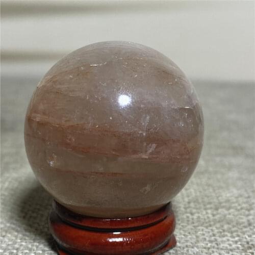 Natural Fire Quartz Ball Gift Reiki Healing Rainbow Red Gemstones Ornament For Home Decoration Chakra Treatment Crystals Sphere