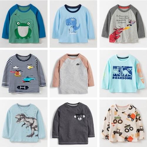 New 2021 Quality 100% Combed Cotton t shirt Baby Boy Clothes Brand Long Sleeve Bebe Kids t-Shirt Undershirt Boys Tees Tops Child