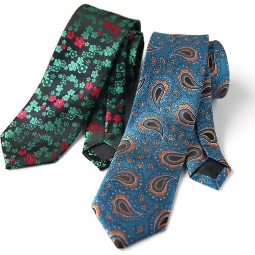 New women narrow wedding necktie skinny slim 6cm groom designers fashion paisley neck ties for men 30pcs/lot