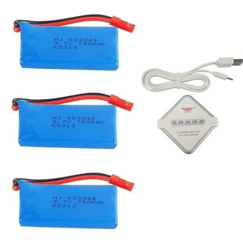 Original 3.7V 780mAh Battery 603048 Charge sets For WLtoys V626 V636 V686 X250 Q222 V686G RC quadrocopter parts 3.7V battery