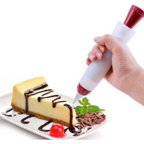 Useful Baking Tool Food Grade Silica Gel Chocolate Jam Writing and Mounting Pen Cake DIY Graffiti Pen Milking Butter Gun