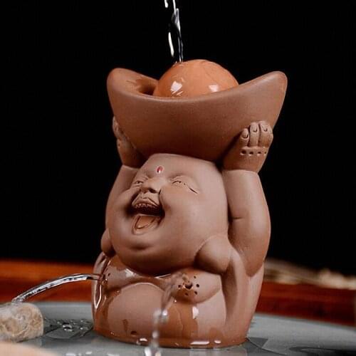 PINNY Maitreya Purple Clay Tea Pet Yixing Taste Tea Pets Chinese Kung Fu Tea Accessories Tea Ceremony Decorations