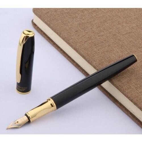 Black golden Trim Medium Nib Fountain Pen