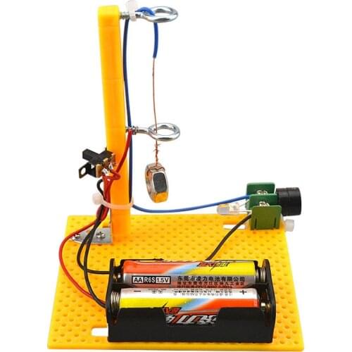 DIY Earthquake Alarm Science Gizmo Kids Handmade Puzzle Assembled Toy Creative Physics Early Childhood Education Experiment