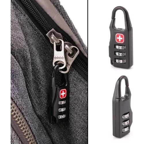 Swiss Cross Symbol Combination Safe Code Mini Padlock Luggage Travel Number Lock