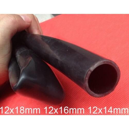 12x18mm 12x16mm 12x14mm black silicone tube flexible Black silicon hose high temperature non-toxic dark silicone rubber tubing