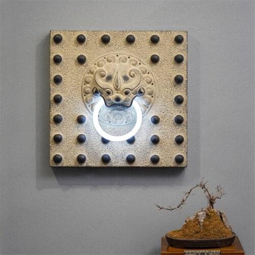 Modern Chinese Lion Wall Lamps Corridor Lamp Home Antique Classical Engineering Courtyard House Decorative Wall Lights Lighting