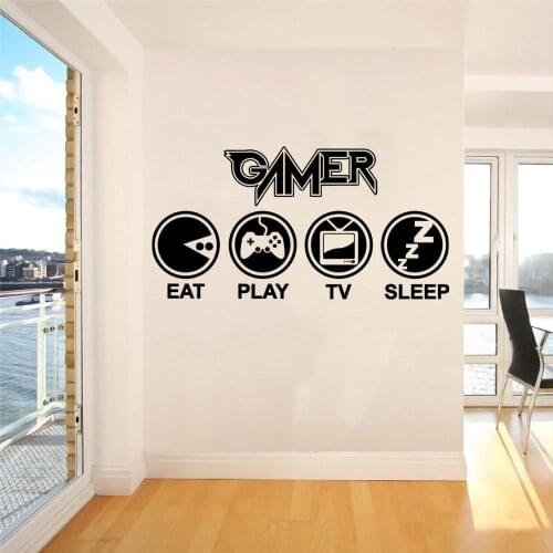 Gamer Lifestyle Vinyl Sticker Wall Art Game Sticker For Home Living Room And Game Room Decoration A002837