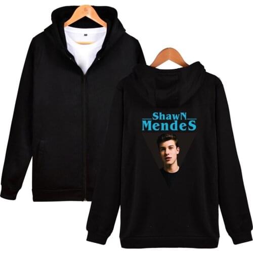 2019 Spring Autumn Harajuku Sweatshirt Hoodie Shawn Mendes Printed Jacket Coat Fashion Hip Hop Zipper Hoodies Moleton Feminino