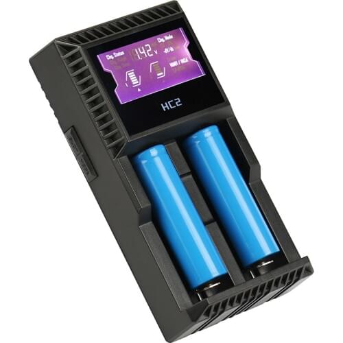 2pc Smart USB Battery Charger li-ion 26650 18650 18500 18350 14500 lithium battery charger A AA AAA SC C NIMH NICD charger LCD