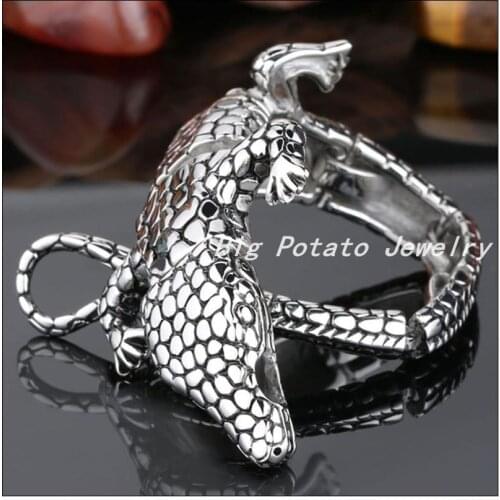 High Quality 316LStainless Steel Cabrite Silver Color Jewelry Mens Bracelet Bangle,Perfect Technology Fashion Wristband