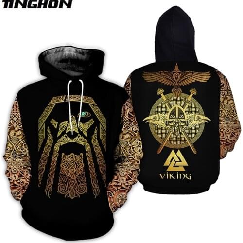 XS-7XL Viking Warrior Tattoo 3D Printed Shirts casual 3D Print Hoodies/Sweatshirt/Zipper Man Women satan Tattoo 13