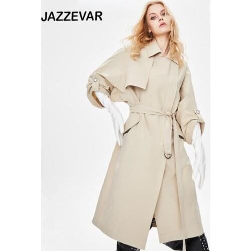 Womens trench coats veste homme beige new Korean casual and relaxed urban style contrast windbreaker 2021 spring autumn