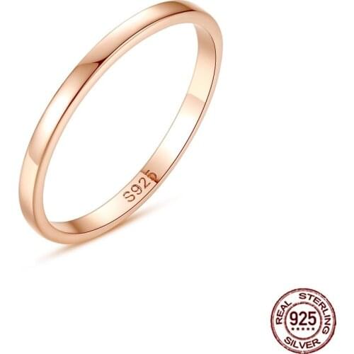 Authentic 925 Sterling Silver ring advanced Jewelry fashion Rose gold Engagement wedding rings for women 925 Silver Jewelry