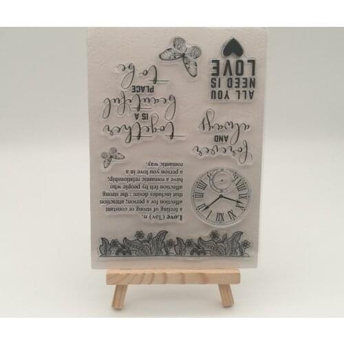 1sheet Clock transparent Silicone stencil for DIY Scrapbooking photo album decorative sheets