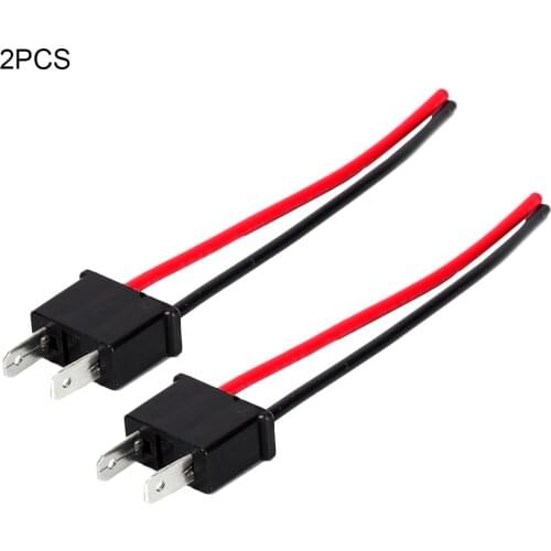 1 Pair Car Headlight H7 Male to Male Connector Adapter Wiring Harness Sockets Extension Wires
