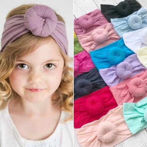 1 PCS Spring Summer Solid Color Baby Headband Girls Twisted Knotted Soft Elastic Baby Girl Nylon Headbands Hair Accessories