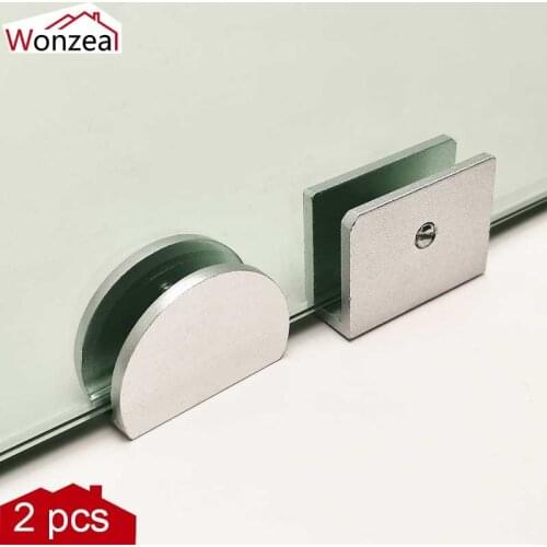 4pcs/lot For 5-12mm Glass Clamps Square Half Round Shape Space Aluminum Shelves Support Holder Corner Bracket Glass Clips Adjust