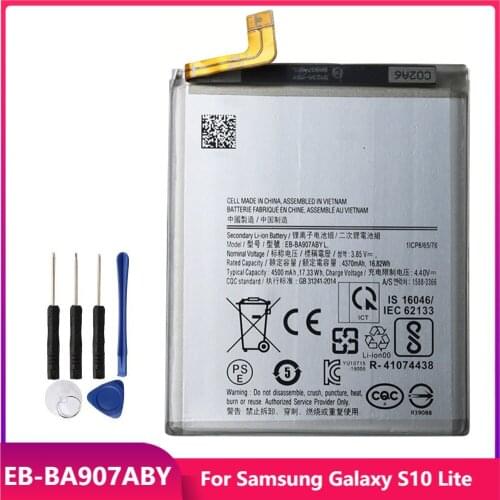 Original Phone Battery EB-BA907ABY For Samsung Galaxy S10 Lite Replacement Rechargable Battery 4500mAh With Free Tools