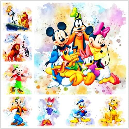 Disney 5D DIY Full Round Diamond Painting Mickey Diamond Embroidery The Lion King Cross Stitch Rhinestone Mosaic Home Art Decor