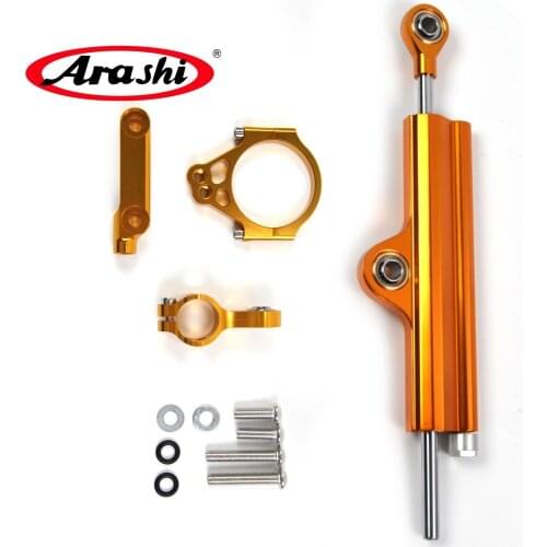 Arashi Steering Damper Stabilizer For KAWASAKI VERSYS 1000 2012 - 2016 Motor Accessories Aluminium Mount Bracket 2013 2014 2015