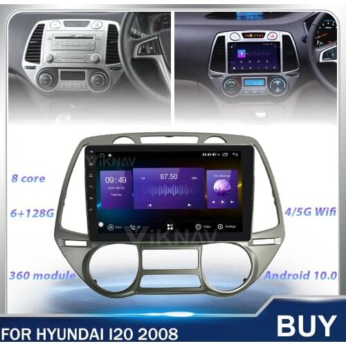 2 Din Android Car radio For Hyundai I20 2008 Car GPS Navigation Touch Screen stereo head unit 128G DVD multimedia player
