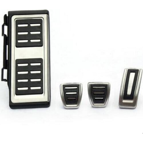 STYO stainless steel Car Pedal Foot Rest Pedals Plate Cover For LHD VW Tiguan 2017 2018