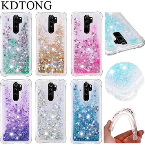 Phone Case For Xiaomi Redmi Note 8 Pro Case Cute Glitter Liquid Transparent Soft Silicone Cover For Redmi Note 8 Case Cover Capa