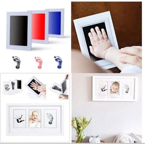 Baby Handprint Footprints Ink Safe Non-Toxic DIY Photo Frame Souvenir Girl Boy Decoration Toy Pet Dog Paw Prints Souvenir