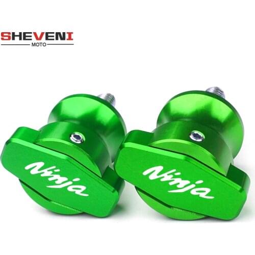 For KAWASAKI NINJA250 NINJA300 NINJA 250 300 Z250 Z300 Motorcycle CNC Frame Stands M10 Screws sliders Swingarm Spools Slider