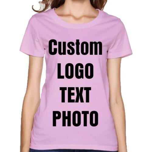 Customized T Shirt Women Female Print Your Own Design High Quality Send Out In 3 Days