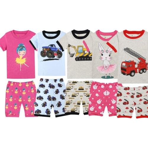 Toddler Boys Baby Kids Girl Cartoon Fashion Tops+Shorts Outfit Set Clothes Newborn Kids Casual Summer Girls Clothes Suits