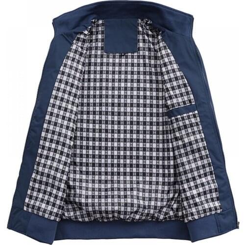 Men Solid Color Stand Collar Zipper Pocket Slim Bomber Jacket Coat Sportswear