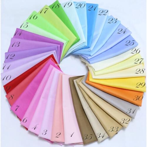 Solid Series Print Cotton Twill Fabric By Meters 100x160cm Breathable Pure Cotton Twill Fabric Material for DIY Sewing Patchwork