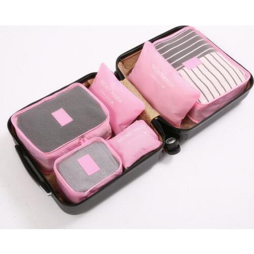 6Pcs/set Travel Organizer Storage Bags Suitcase Packing Set Storage Cases Portable Luggage Organizer Clothes Tidy Pouch