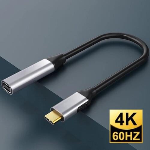USB C 3.1 to Mini DP Adapter 4k60hz Type C to Thunderbolt 2 Converter For Laptop Huawei Mate 40 Samsung S20 N428