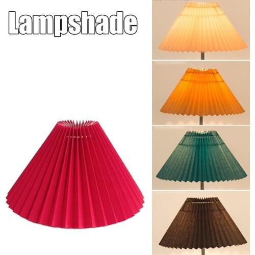 Pleated Lampshade E27 Light Cover Japanese Style Fabric Table Lamp Ceiling Decor C1