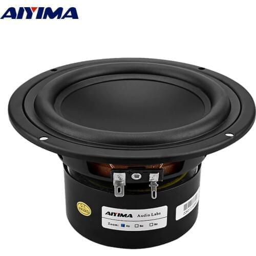 AIYIMA 5.25 Inch Subwoofer Hifi Sound Speaker Strong Bass DIY Audio Computer Speakers 4 8 Ohm 40 W Loudspeaker For Sound System