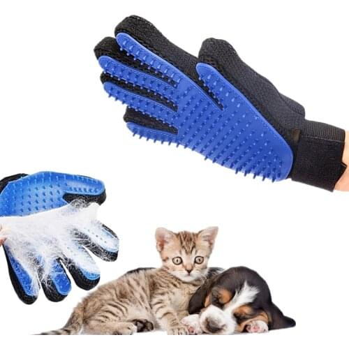 Pet Brush Glove Deshedding Gentle Efficient Dog Cat Grooming Supply Glove Dog Bath Cat Cleaning Supplies Pet Glove Dog Combs