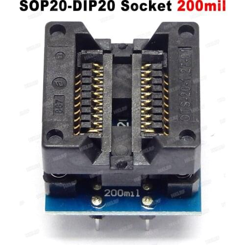 Sop20 To Dip20 Adapter Wide 200 mil SOIC20 To DIP20 Socket IC programmer adapter