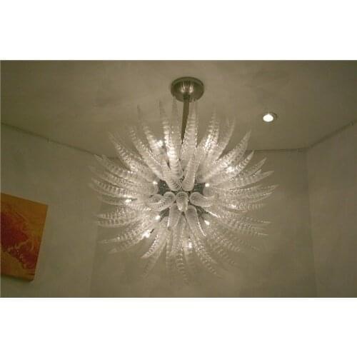 LED Source 100% Hand Blown Glass Chandelier Dale Chihuly Murano Borosilicate Glass Light for Hall Decor