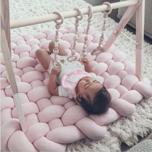 Woven Chunky Carpet Floor Area Rug Baby Anti-fall Crawling Mat Knotted Braid Non-slip Floor Mat House Decor Blanket Photo Props