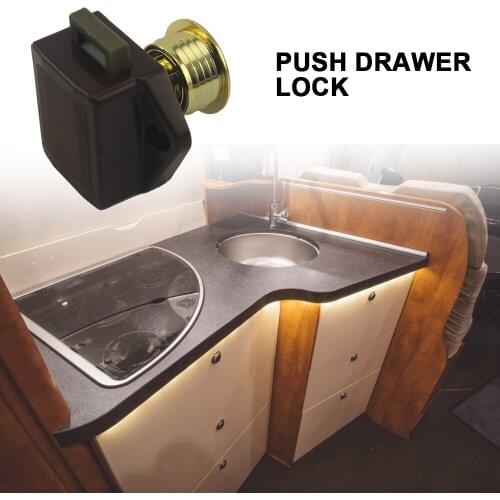 Diameter 20 Mm Camper Push Lock RV Caravan Boat Drawer Lock Furniture Hardware Push Type Yacht Lock Automobiles Accessories New