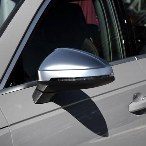 For Audi 2017 A4 A5 B9 allroad Quattro S4 S5 Side Wing Mirror Caps fit Audi Mirror Covers Silver Matte Chrome 2018