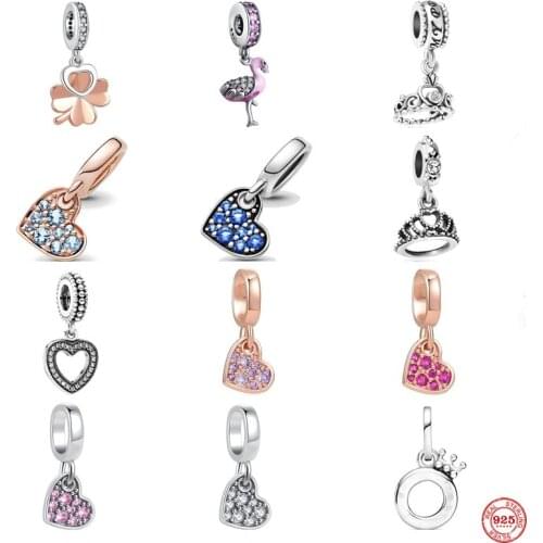 Hot Sale Imperial Crown Bead Pendant Shining Love Charm Fit Pandora Original Sterling Silver 925 Bracelet For Women Jewelry Gift