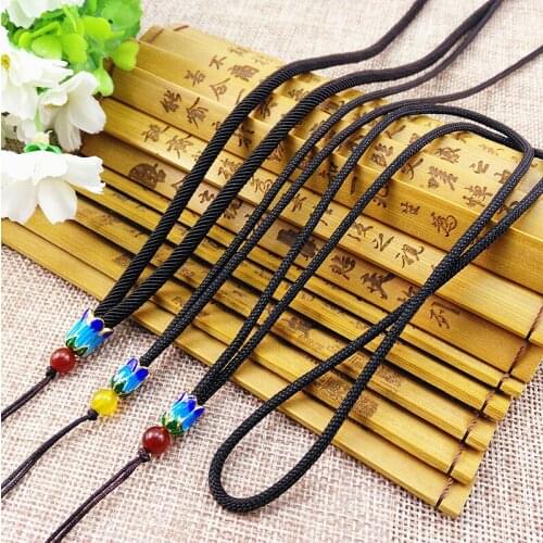 2pcs Hand Knited Necklace Silk Thread Knot Cord For Pendant- Cloisonne Agate