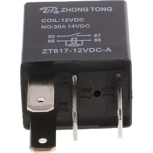 10pcs Car Vehicle Motor 4-Pin Relay 30 Amp Electric Connectors