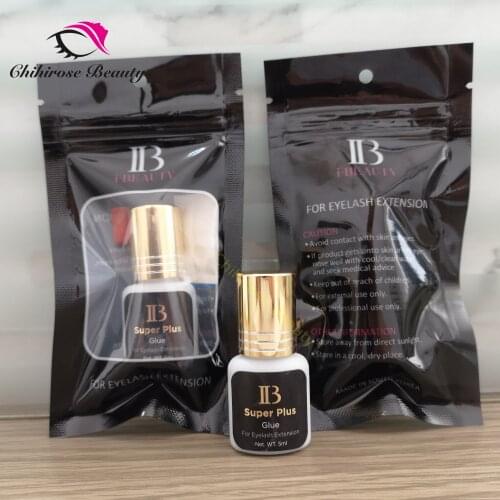 10pcs Super Plus Glue For Eyelash Extensions fast drying 0.8s long last 6 weeks Original Korea Ibeauty 5ml Black Glue Gold Cap